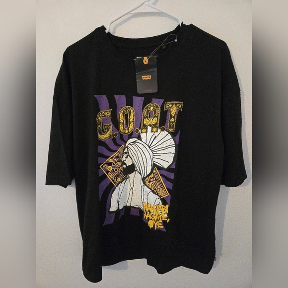 NWT Levis G.O.A.T T Shirt Diljit Dosanjh Collab India Mens Size Large Dil-Lumina - Picture 1 of 9